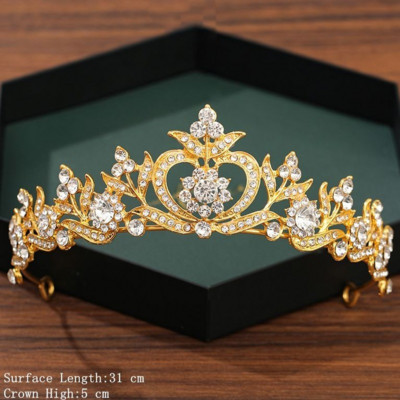 Сребърна цветна корона и тиара Сватбени аксесоари за коса за жени Корона за булчински Кристални кристали Диадема Диадеми Корона на булката