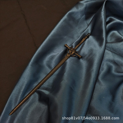 2022 Vintage Punk κινέζικο σπαθί μενταγιόν φουρκέτα ραβδί για γυναίκες Μοντέρνο προσωπικότητα Αξεσουάρ κλιπ μαλλιών με μεταλλική φούντα