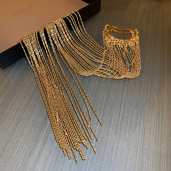 FYUAN Fashion Golden Metal φουρκέτες για γυναίκες Bijoux Long Tassel Hairwear Accessories Statement Κοσμήματα