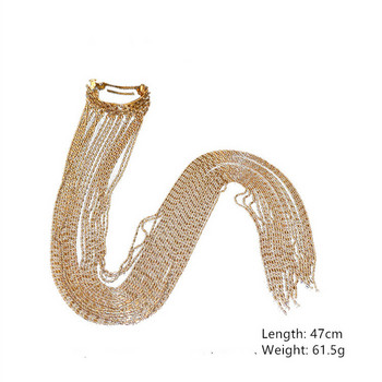 FYUAN Fashion Golden Metal φουρκέτες για γυναίκες Bijoux Long Tassel Hairwear Accessories Statement Κοσμήματα