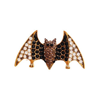 Creative New Creative Bat Rhinestone Brooch Retro Suit Pulover Animal Accessories Men and Women Party Pin Badge Брошки