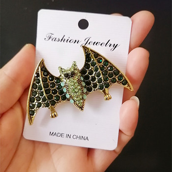 Creative New Creative Bat Rhinestone Brooch Retro Suit Pulover Animal Accessories Men and Women Party Pin Badge Брошки