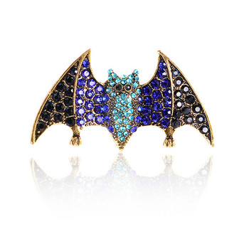 Creative New Creative Bat Rhinestone Brooch Retro Suit Pulover Animal Accessories Men and Women Party Pin Badge Брошки