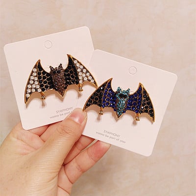 Creative New Creative Bat Rhinestone Brooch Retro Suit Pulover Animal Accessories Men and Women Party Pin Badge Брошки