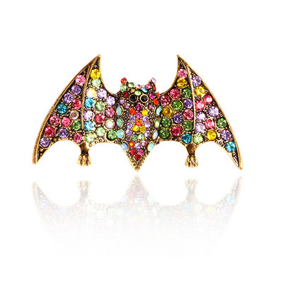 Creative New Creative Bat Rhinestone καρφίτσα ρετρό κοστούμι πουλόβερ Ζώα αξεσουάρ Ανδρικά και γυναικεία πάρτι καρφίτσες με κονκάρδες