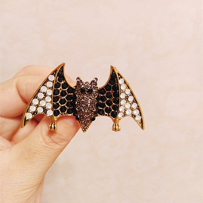 Creative New Creative Bat Rhinestone καρφίτσα ρετρό κοστούμι πουλόβερ Ζώα αξεσουάρ Ανδρικά και γυναικεία πάρτι καρφίτσες με κονκάρδες