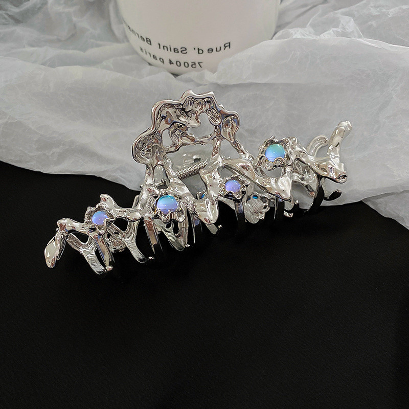 FYUAN Κορεάτικο στυλ Απλές γεωμετρικές κλιπς με νύχια μαλλιών για γυναίκες Wave μεταλλικοί σφιγκτήρες Κλιπ κεφαλής για κορίτσια Κοσμήματα