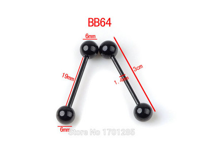 10 db/tétel Fekete Rozsdamentes Acél szemöldök Orrgyűrű Tragus Fülbevaló Helix Cartilage Lip Labret Stud Mellbimbó Piercingek Testékszerek