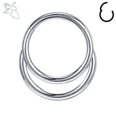 ZS 1 KOM G23 prsten za nos od titana za žene i muškarce AAA kubni cirkon piercing septuma 16G Nakit za piercing hrskavice tragusa uha