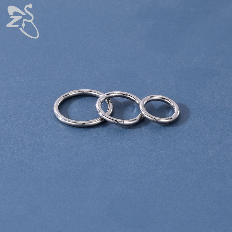 ZS 1 KOM G23 prsten za nos od titana za žene i muškarce AAA kubni cirkon piercing septuma 16G Nakit za piercing hrskavice tragusa uha