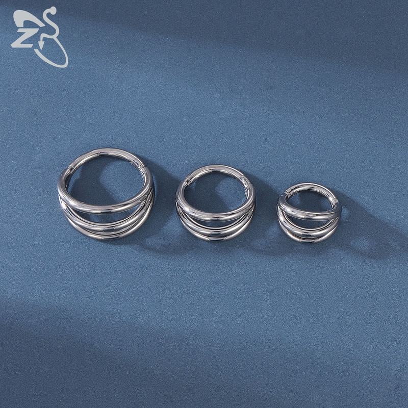 ZS 1 KOM G23 prsten za nos od titana za žene i muškarce AAA kubni cirkon piercing septuma 16G Nakit za piercing hrskavice tragusa uha