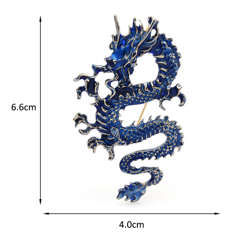 Wuli&baby Enamel Flying Dragon καρφίτσες για γυναίκες Unisex 4-χρωμα Pride Dragon Party Casual Δώρα καρφίτσας