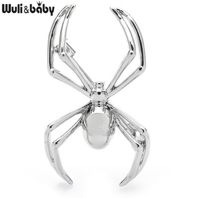 Wuli&baby 2-bojni metalni paukovi broševi za žene i muškarce Klasični slatki kukci za zabavu, ležerne broševe igle Pokloni