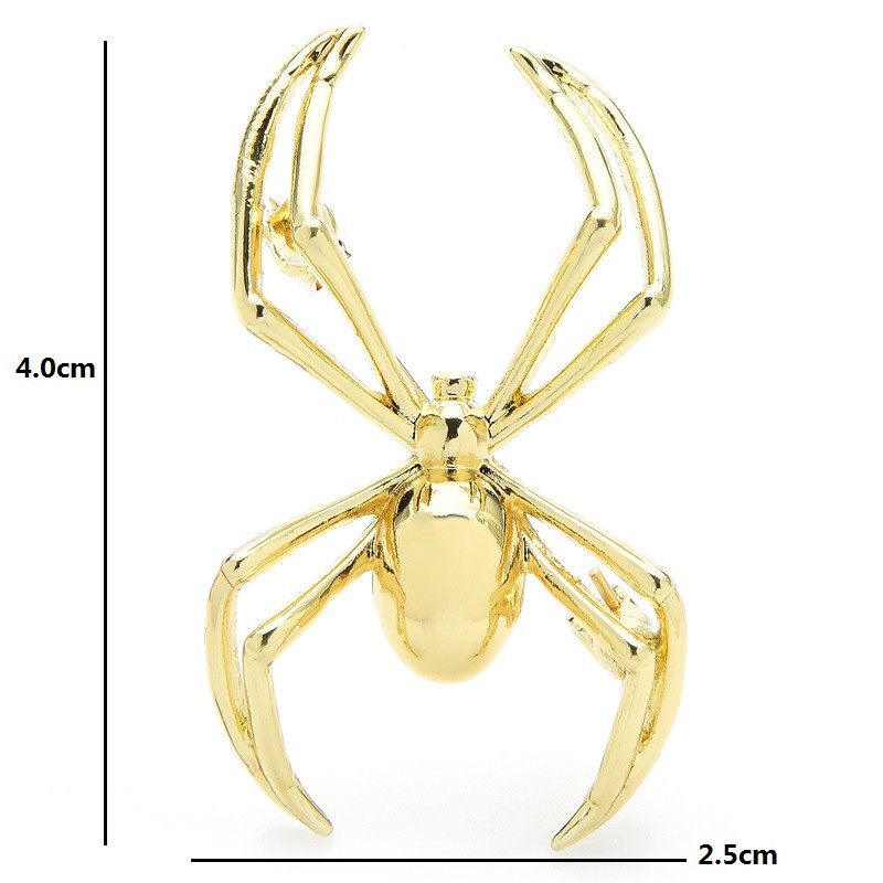Wuli&baby 2-bojni metalni paukovi broševi za žene i muškarce Klasični slatki kukci za zabavu, ležerne broševe igle Pokloni