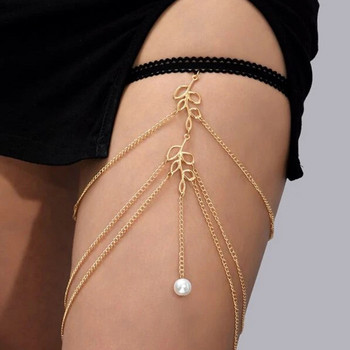 1Pc Creative Long Elastic Snake Pendants Leg Chain Body Jewelry Αξεσουάρ Dropshiping Γυναικεία αλυσίδα ποδιών με φούντα πεταλούδας