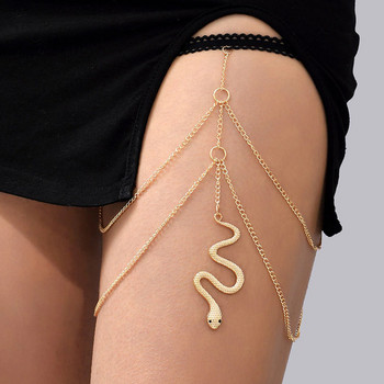 1Pc Creative Long Elastic Snake Pendants Leg Chain Body Jewelry Αξεσουάρ Dropshiping Γυναικεία αλυσίδα ποδιών με φούντα πεταλούδας