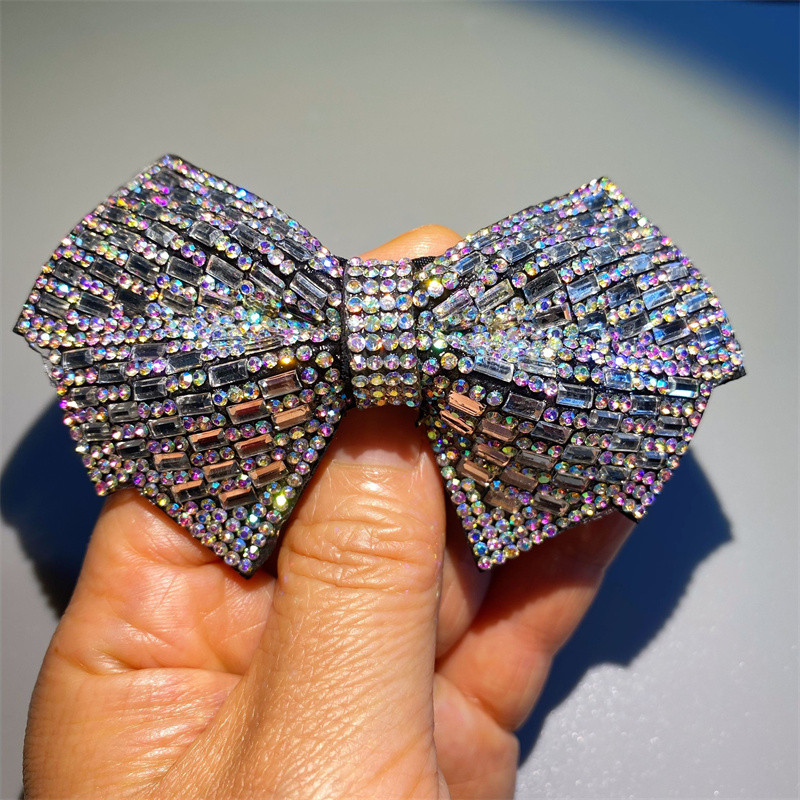 FYUAN Мода 4 стила Фиби за коса с бантик за жени Момичета Стрази Аксесоари за коса Сватби Бижута