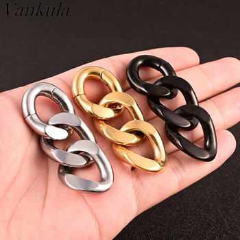 Vankula 2PCS 6 mm Нова верига Тежести за уши Закачалки Тапи Разширител Неръждаема стомана Пиърсинг Обеци Жени Мъж Модни бижута Подарък