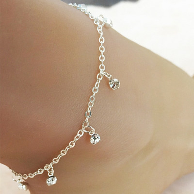 New Fashion Personality Summer Jewelry Tassel Anklet Rhinestone for Women Feature Namour Charm Gift All Seasons