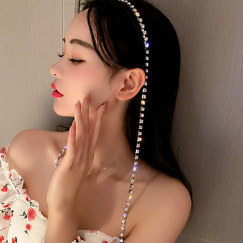 FYUAN Fashion Rhinestone Crystal Hairbands for Women Long Tassel HairClip Αξεσουάρ για τα μαλλιά γάμου Κοσμήματα