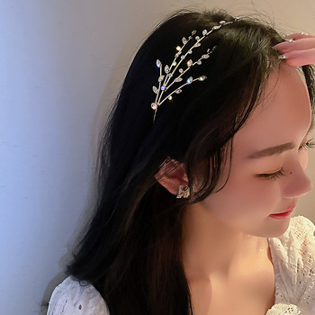 FYUAN Κορεάτικο στιλ Star Crystal Hairbands for Women Leaf Branch Headwear Rhinestone Wear Αξεσουάρ μαλλιών Κοσμήματα