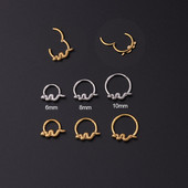 1 db rozsdamentes acél kígyó Daith Helix fülbevaló 16G septum Clicker karika orrgyűrű Labret fül Tragus porc piercing ékszer