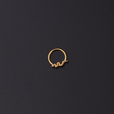 1 db rozsdamentes acél kígyó Daith Helix fülbevaló 16G septum Clicker karika orrgyűrű Labret fül Tragus porc piercing ékszer