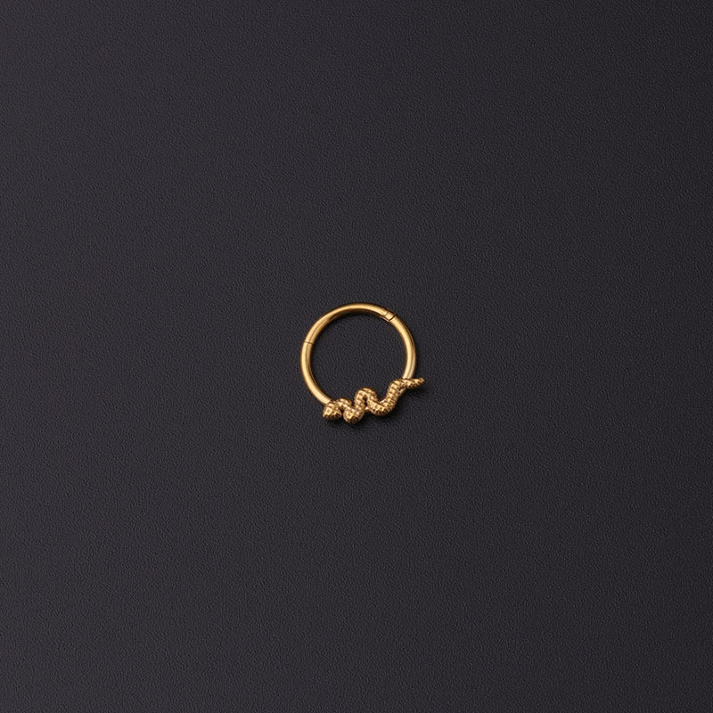 1 db rozsdamentes acél kígyó Daith Helix fülbevaló 16G septum Clicker karika orrgyűrű Labret fül Tragus porc piercing ékszer