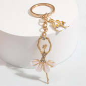 Breloc drăguț emailat balerină pantofi de balet breloc breloc dansator, cadouri suvenir pentru femei, fete, bijuterii lucrate manual