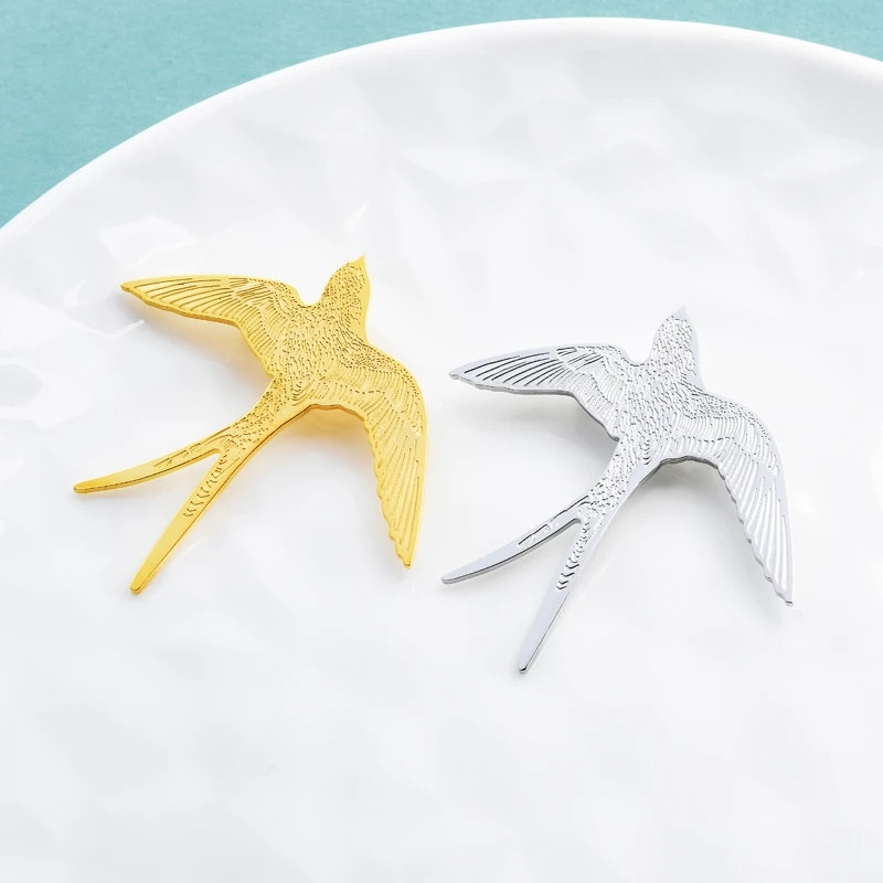 Nerūdijančio plieno piešimo kregždė sagės smeigtukai Kokybiškos paprastos sagės Krūtinės ornamentas moterims papuošalai Dovana