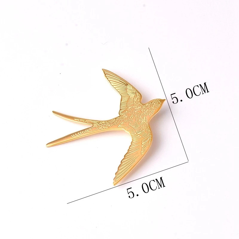 Nerūdijančio plieno piešimo kregždė sagės smeigtukai Kokybiškos paprastos sagės Krūtinės ornamentas moterims papuošalai Dovana