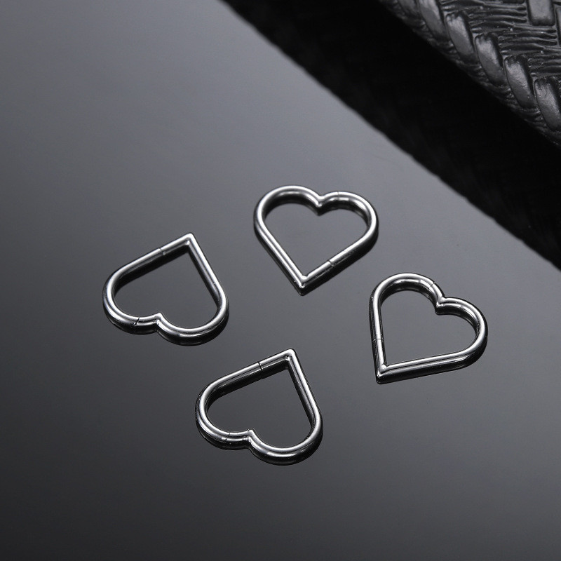 G23 titán szív alakú szegmens gyűrűs arc Daith testékszer 16G 2022 8-10 mm porc fülbevaló orr septum piercing fül Tragus