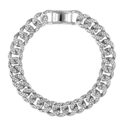 Flatfoosie Fashion Bling Iced Out strassz bokalánc női arany ezüst szín kubai link bokalánc mezítlábas szandál láb ékszer