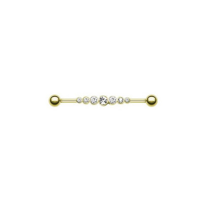 16G 1,6*36mm Butterfly Sun Colorful CZ Industrial Barbell Ear Cartilage Helix-Conch Piercing Bar Σκουλαρίκι Σκουλαρίκι Σώμα Κοσμήματα