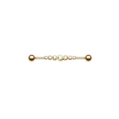 16G 1,6*36mm Butterfly Sun Colorful CZ Industrial Barbell Ear Cartilage Helix-Conch Piercing Bar Σκουλαρίκι Σκουλαρίκι Σώμα Κοσμήματα