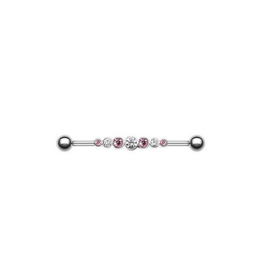 16G 1,6*36mm Butterfly Sun Colorful CZ Industrial Barbell Ear Cartilage Helix-Conch Piercing Bar Σκουλαρίκι Σκουλαρίκι Σώμα Κοσμήματα