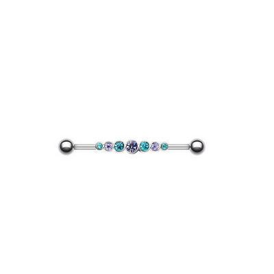 16G 1,6*36mm Butterfly Sun Colorful CZ Industrial Barbell Ear Cartilage Helix-Conch Piercing Bar Σκουλαρίκι Σκουλαρίκι Σώμα Κοσμήματα