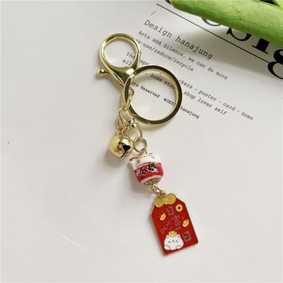 Tradicionalna keramika Lucky Cat Amulet Omamori Sretno bogatstvo Veleprodajni artikli za butik Molitva Privjesak za par Gif