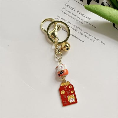 Tradicionalna keramika Lucky Cat Amulet Omamori Sretno bogatstvo Veleprodajni artikli za butik Molitva Privjesak za par Gif
