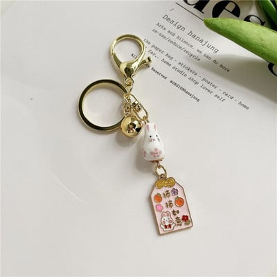 Tradicionalna keramika Lucky Cat Amulet Omamori Sretno bogatstvo Veleprodajni artikli za butik Molitva Privjesak za par Gif