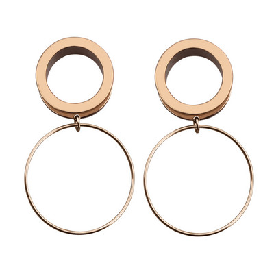 2 τεμ. 316l Χειρουργικά βύσματα αυτιού με σάρκα από σάρκα με ανοδιωμένο σπείρωμα με διάτρηση κοίλη βίδα Διαστολέας αυτιού Body Jewelry Oreja