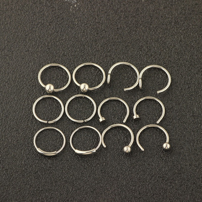 9db/szett Virág pillangó hamis orrgyűrű szett kristály nem piercing fülmandzsetta porc fülbevaló klip hamis ajak piercing ékszer