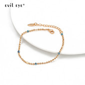 EVIL EYE din aliaj de mărgele albastru turcesc ochi gleznă aur argint culoare lanț de picioare gleznă brățară bijuterii reglabile pentru femei fete BD319