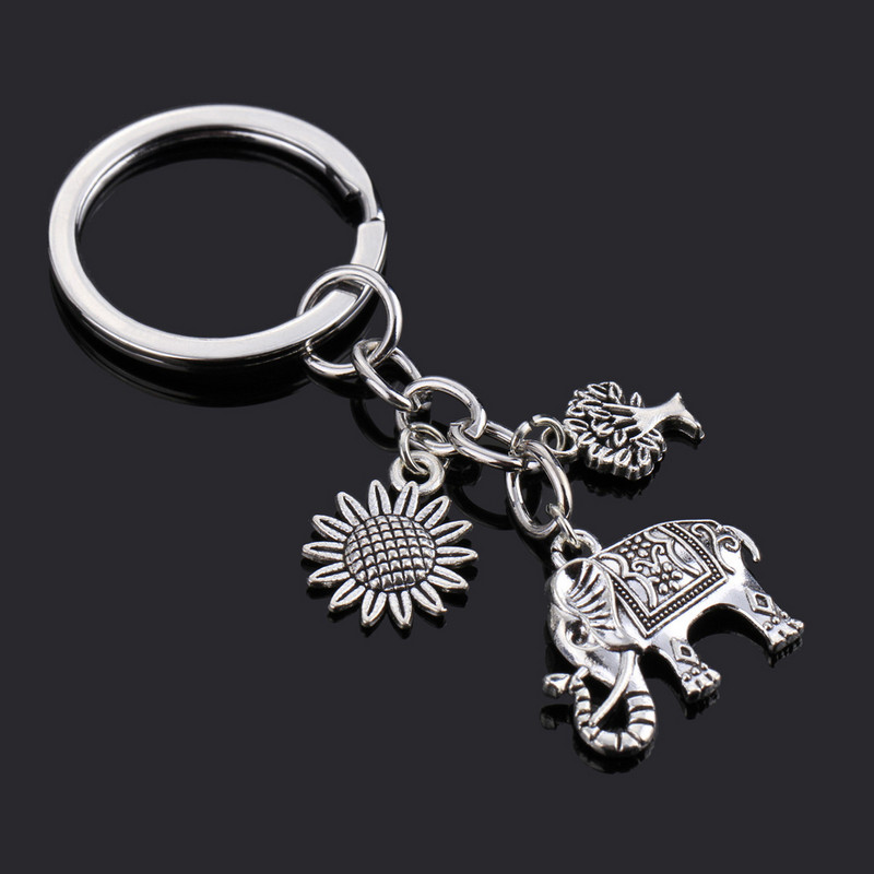 Ljubavna torba Slon Ženski privjesak za ključeve Sunce Prekrasno raspoloženje Privjesak Prijatelji Poklon Auto Muškarci Ženski privjesak za ključeve Nakit Originalni poklon