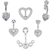 Südame naba rõngas naba augustamine rõngas Cooper Naba augustamine rõngas EhtedNaba rõngas naba rõngas