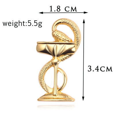 Noua cupă de șarpe email broșă doctor asistentă pin bărbați femei jachete denim guler insignă pin buton broșe accesorii geanți