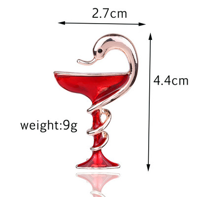 Noua cupă de șarpe email broșă doctor asistentă pin bărbați femei jachete denim guler insignă pin buton broșe accesorii geanți