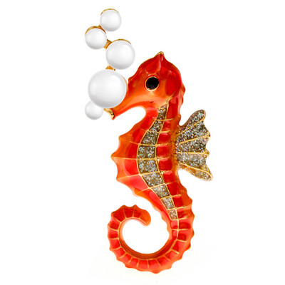 CINDY XIANG Broșe de cal de mare cu hipocampus email nou pentru femei, bijuterii drăguțe colorate, cadou de petrecere de înaltă calitate