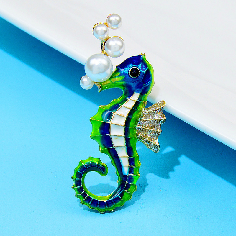 CINDY XIANG Broșe de cal de mare cu hipocampus email nou pentru femei, bijuterii drăguțe colorate, cadou de petrecere de înaltă calitate