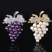 2023 Ciorchin de struguri Broșă pentru femei Cramă Bijuterii de modă Perle Strasuri Ace Broșă Prieteni Iubitori Cadou Broșă Accesorii